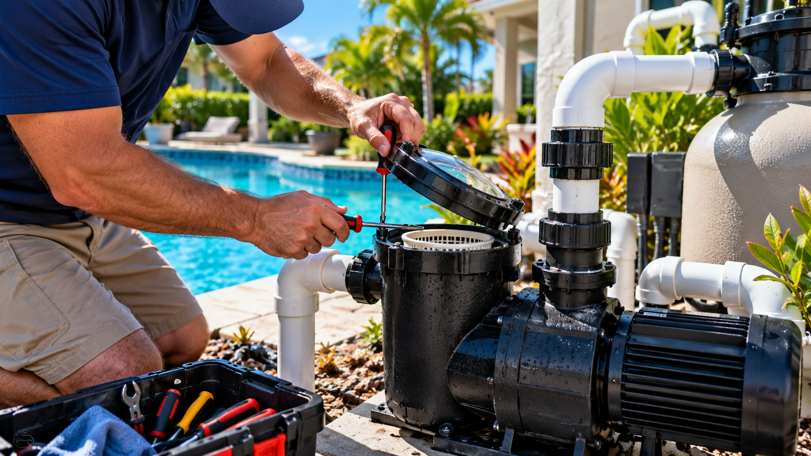 Pool pump repair and pool equipment service in Clearwater and Tampa Bay